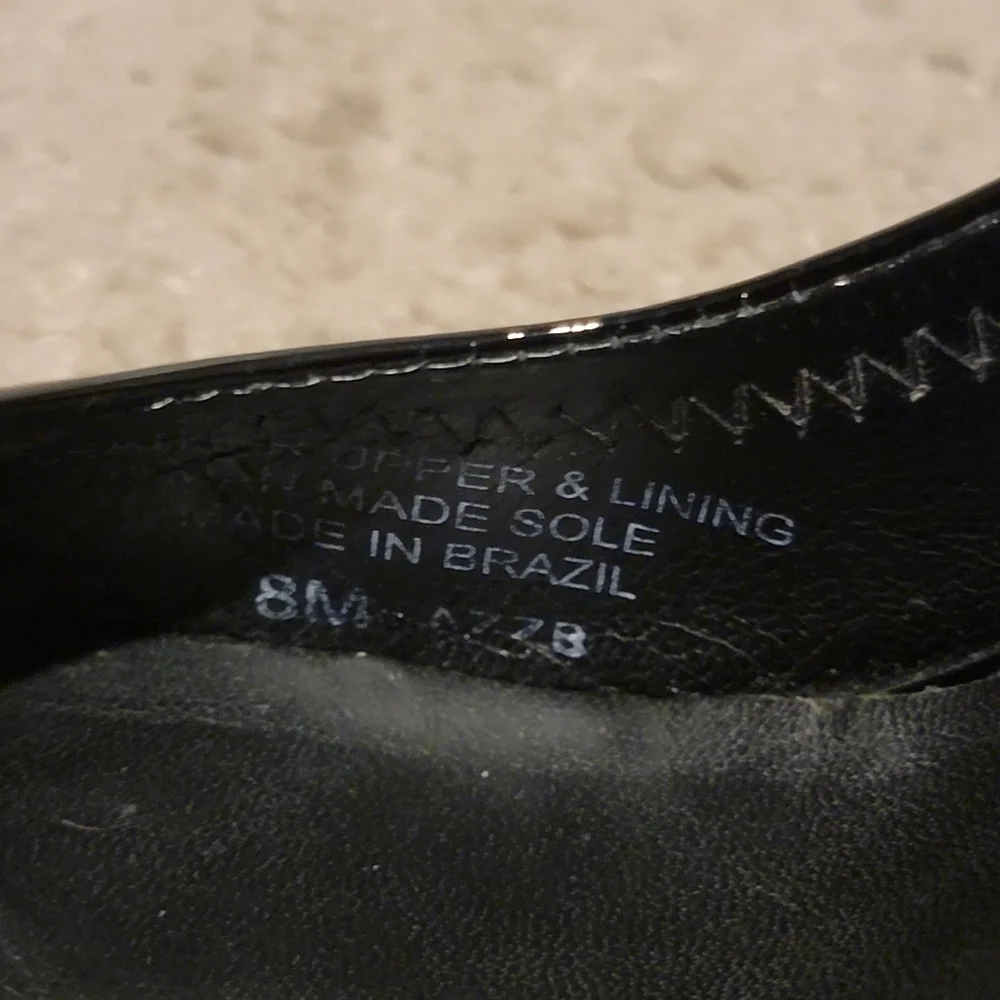 Tory Burch Sophie Black Patent Leather Wedge Heels Size 8